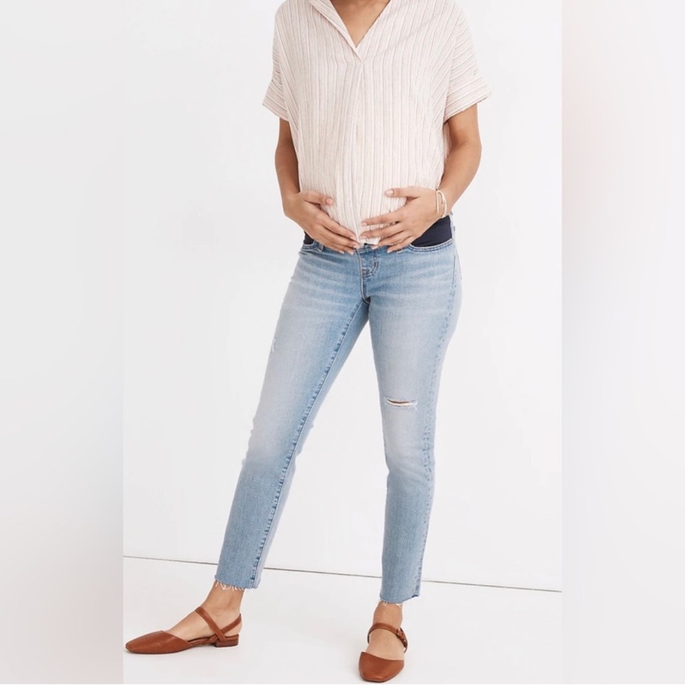 NWT Madewell The Maternity Perfect Vintage Jean Raw Hem Size 26